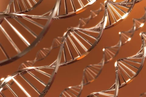 DNA ribbons - Orange Stock Footage 797374