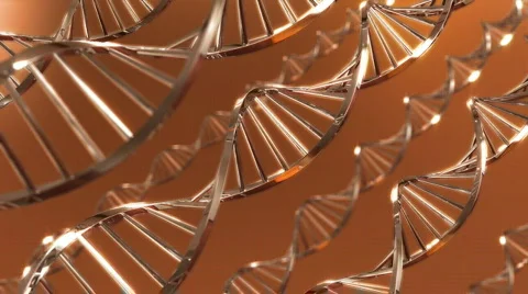 DNA ribbons - Orange Stock Footage 806846
