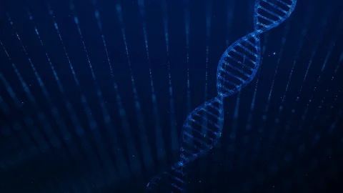 Dna rotation structure on artistic digital background 動画素材 129614482