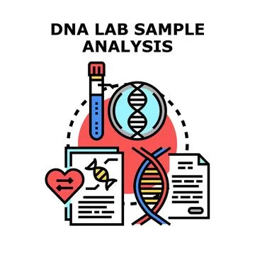 Dna sample analyzing in a laboratory research environment Stock Illustration