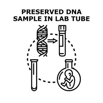 Dna sample preserving for genetic testing and engineering Stock Illustration