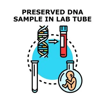 Dna sample preserving for genetic testing and engineering Stock Illustration