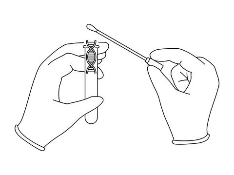 DNA samples for PCR testing or gene research Stock Illustration