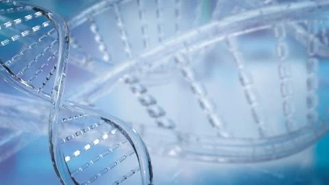 The DNA  for Sci or technology concept 3d rendering. Stock Illustration