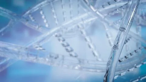 The DNA  for Sci or technology concept 3d rendering. Stock Illustration