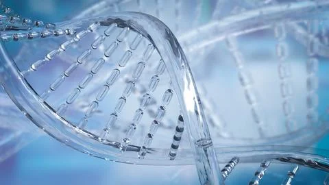 The DNA  for Sci or technology concept 3d rendering. Stock Illustration