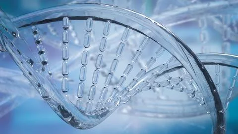 The DNA  for Sci or technology concept 3d rendering. Illustrazione stock