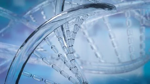 The DNA  for Sci or technology concept 3d rendering. Stock Illustration