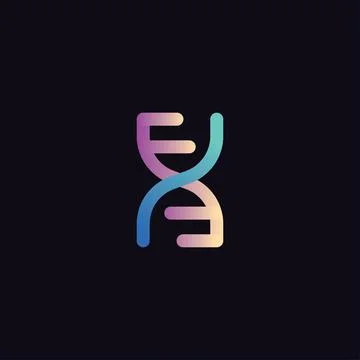 DNA science logo design vector template. Creative helix icon Stock Illustration
