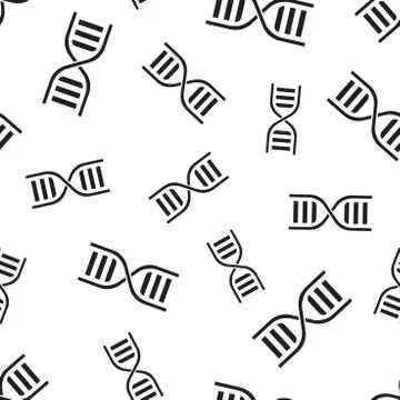 Dna seamless pattern background. Business flat vector illustration. Medecine  イラスト素材
