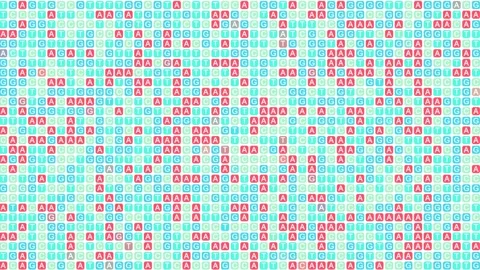 DNA Sequence AGCT Letter Pattern Background Stock Footage 304776400