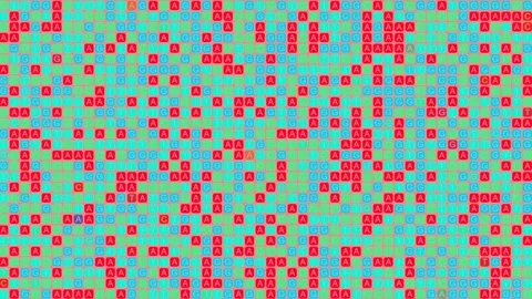 DNA Sequence AGCT Letter Pattern Background Stock Footage 304776498