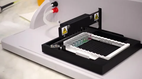 Dna Sequence Analysis Of The Ebola Virus. Pcr Technology Stock Footage 56345665