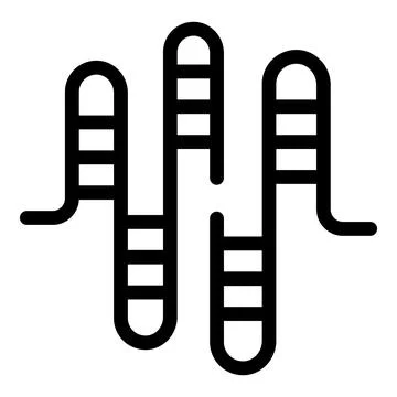 Dna sequence forming a sound wave showing music concept Illustrazione stock