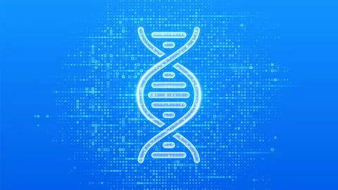DNA sequence icon. DNA strand. Molecular structure of DNA. Genetic code. Co.. Illustrazione stock
