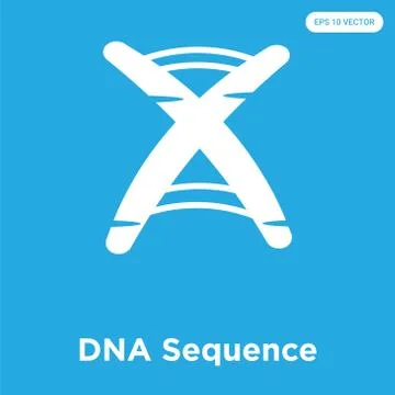 DNA Sequence icon isolated on blue background 무료 스톡 일러스트