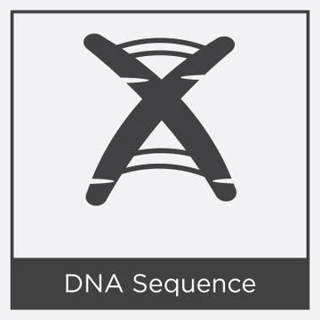DNA Sequence icon isolated on white background Free Stock Illustration