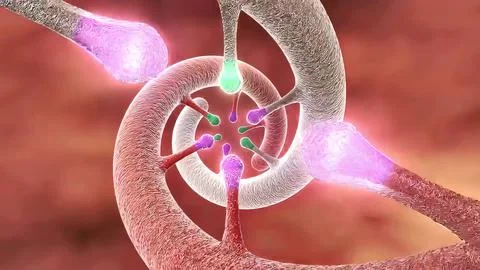 DNA sequence view 3d medical Stock Photos