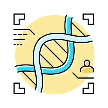 Dna sequencing color icon vector illustration Illustrazione stock