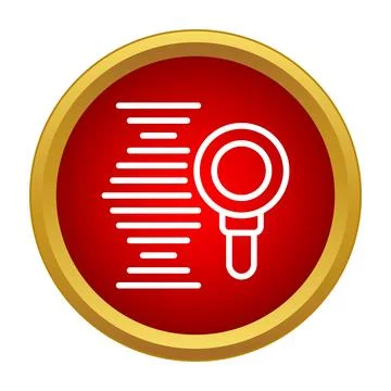 Dna sequencing data analysis with magnifying glass Stock Illustration