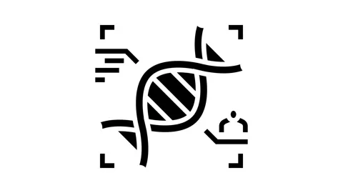 Dna sequencing glyph icon animation Stock Footage 326147147