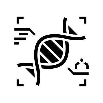 Dna sequencing glyph icon vector illustration Illustrazione stock