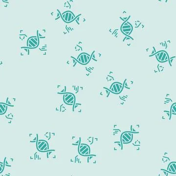 Dna sequencing glyph seamless pattern Stock Illustration
