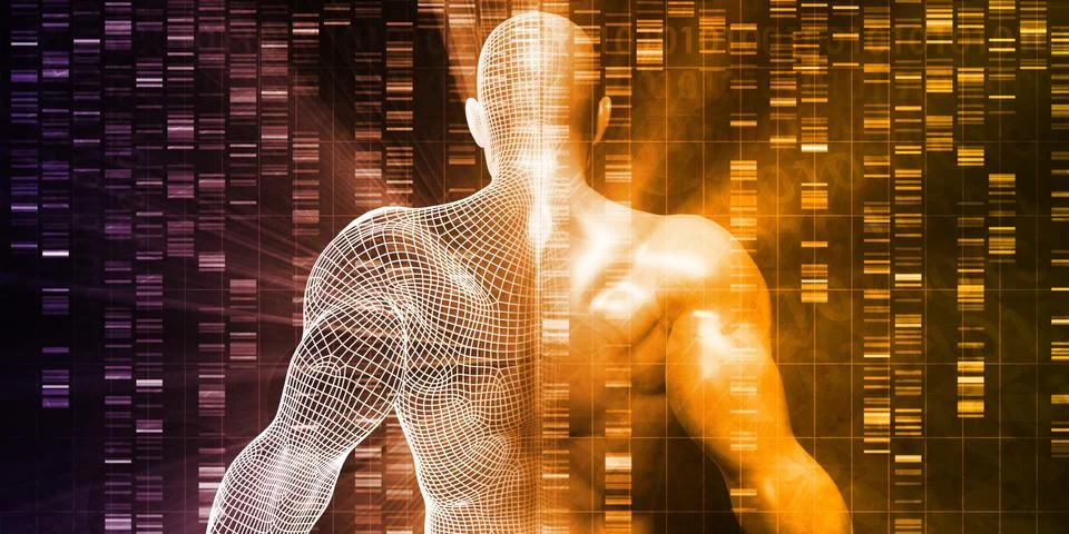 DNA Sequencing Stock Illustration