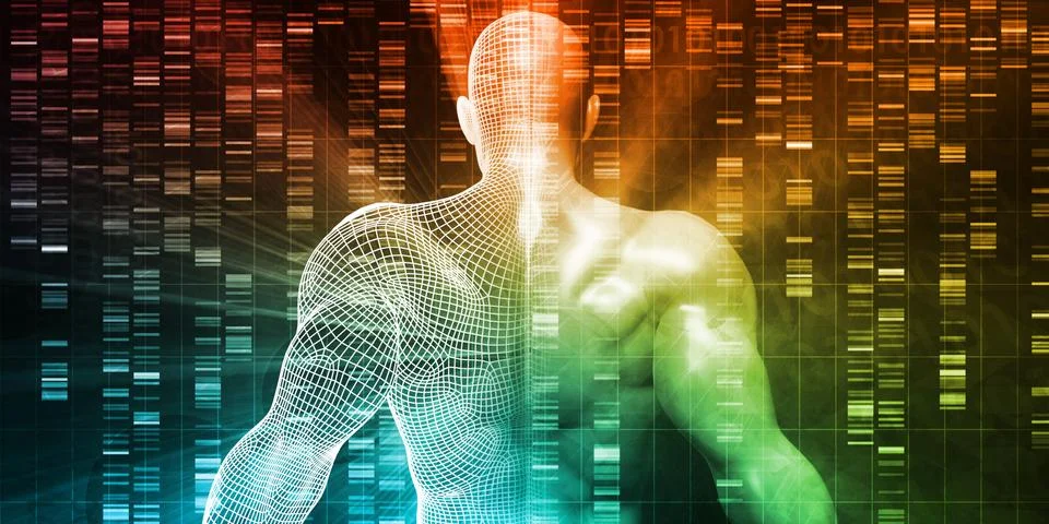 DNA Sequencing Stock Illustration