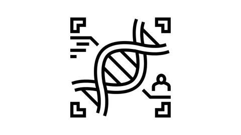 Dna sequencing line icon animation Stock Footage 326127217