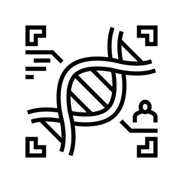Dna sequencing line icon vector illustration Stock Illustration