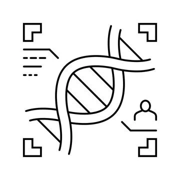 Dna sequencing line icon vector illustration Illustrazione stock