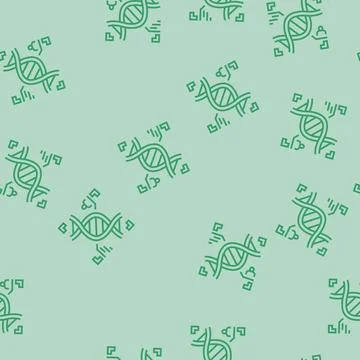 Dna sequencing line seamless pattern Illustrazione stock