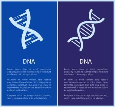 DNA Set of White Spirals Isolated on Blue Backdrop Stock Illustration