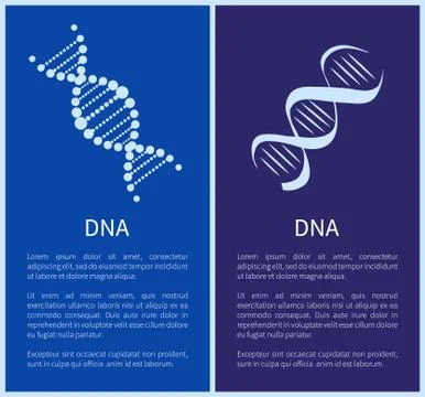 DNA Set of White Spirals Isolated on Blue Backdrop Stock Illustration