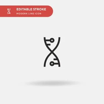 Dna Simple vector icon. Illustration symbol design template for web mobile UI 스톡 일러스트