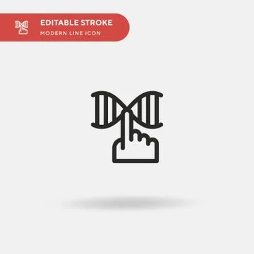 Dna Simple vector icon. Illustration symbol design template for web mobile UI イラスト素材
