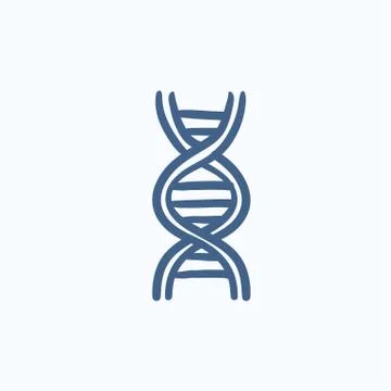 DNA sketch icon Illustrazione stock