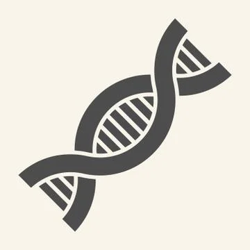 DNA solid icon. DNK molecule glyph style pictogram on white background. Genetic Stockillustratie