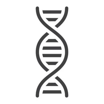 DNA solid icon, science and biology Stockillustratie