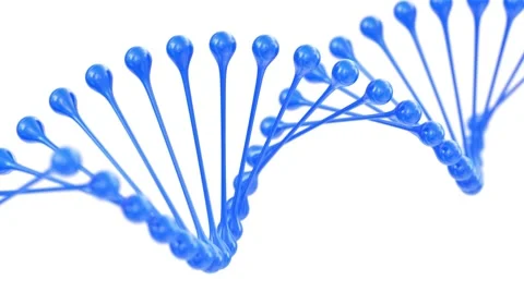 DNA Spinning on White Background Stock Footage