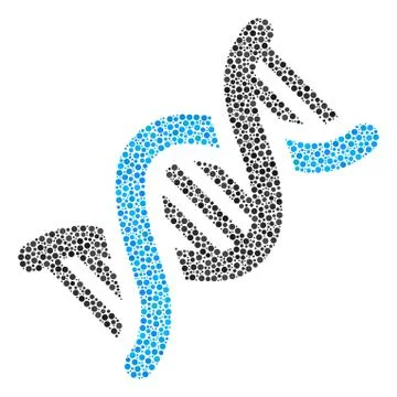 DNA Spiral Composition of Dots Stock Illustration