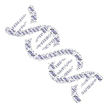 DNA Spiral Icon Composition 스톡 일러스트