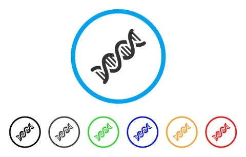 DNA Spiral Rounded Icon Stockillustratie