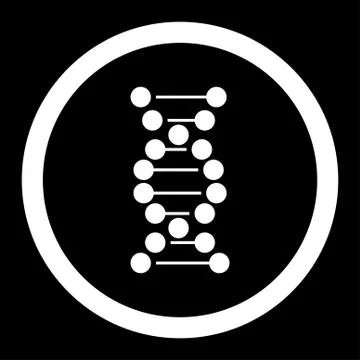 DNA Spiral Rounded Vector Icon Stock Illustration