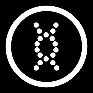 DNA Spiral Rounded Vector Icon Illustrazione stock