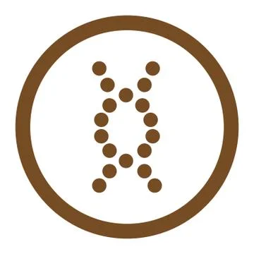 DNA Spiral Rounded Vector Icon Stock Illustration