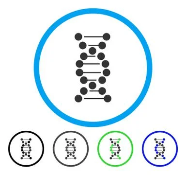 DNA Spiral Rounded Vector Icon イラスト素材