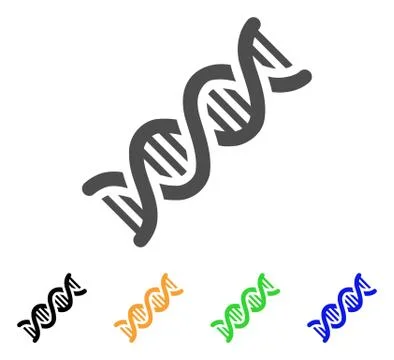 DNA Spiral Vector Icon 스톡 일러스트