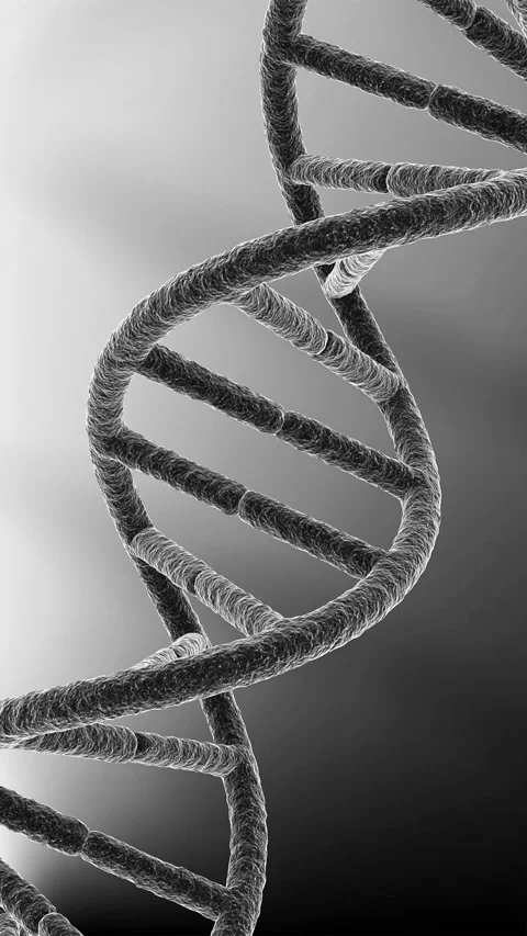 DNA Stem in Rotation - loopable vertical video Stock Footage 236030818
